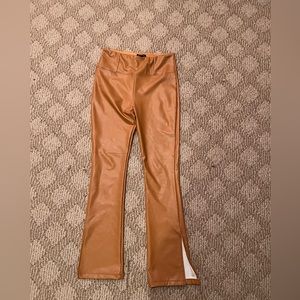 Faux leather pants